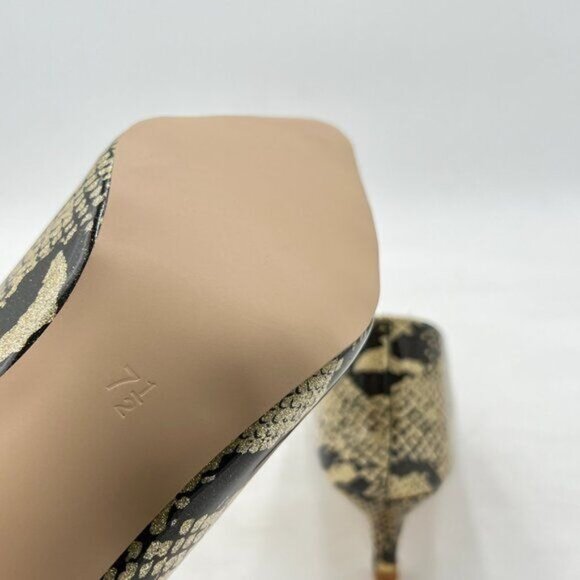 FSJ Women Sexy Pumps Leopard Snake Prints Shoes Kitten Low Heels Pointed Toe - Picture 5 of 7